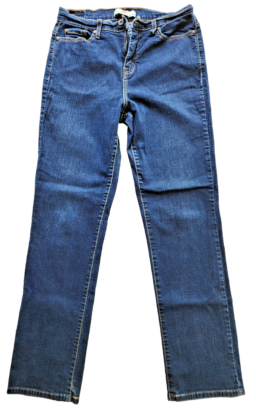 Levi's 512 •Perfectly Slimming Women's Stretch Denim Blue Jeans Bootcut Size 12M